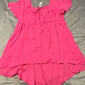 Torrid size 2 Pink Ruffled Flutter Sleeve Blouse